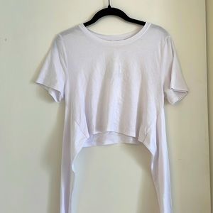 Wrap Around White Crop Tee